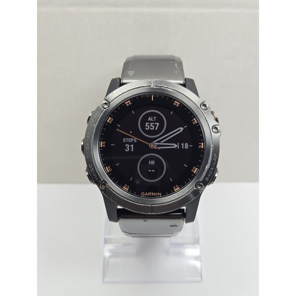 Garmin Fenix 5X Plus Sapphire 52mm DLC Titanium GPS Multisport Smartwatch Music